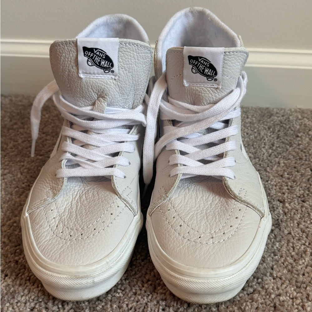 Light Gray Sky-high Vans, Size 9.5, Like new